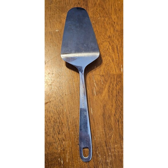 Vintage Pie Cake Server Cutter Utensil 18/8 Stainless Steel Seraded Edge 10inch - Picture 4 of 5